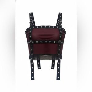 Tunnel Vision Black Aeon Mesh Grommet Tank - Grunge Y2K Punk Camisole